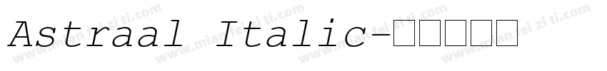 Astraal Italic字体转换
